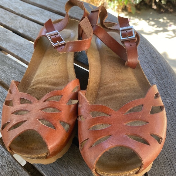 Yokono, size 39, made in Spain leather wedgish sandals - Picture 5 of 6